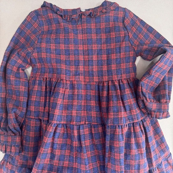 3T Toddler Dress Lot Maison Me Plaid Flannel + Janie & Jack Leopard Knit VGUC LS - Picture 10 of 16